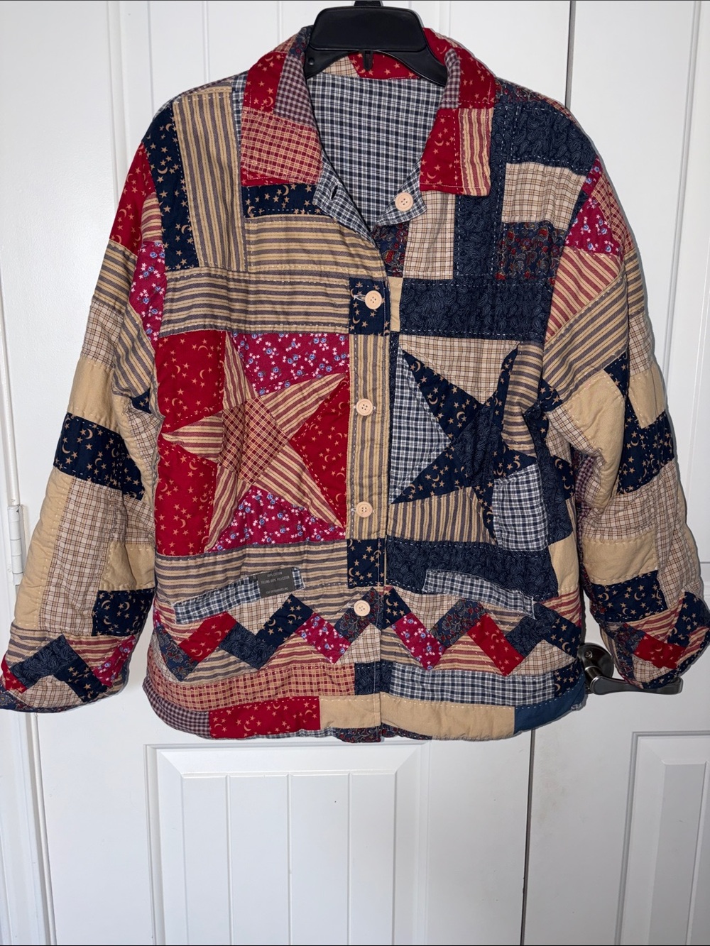 Vintage Americana Quilted Patchwork Reversible Jacket